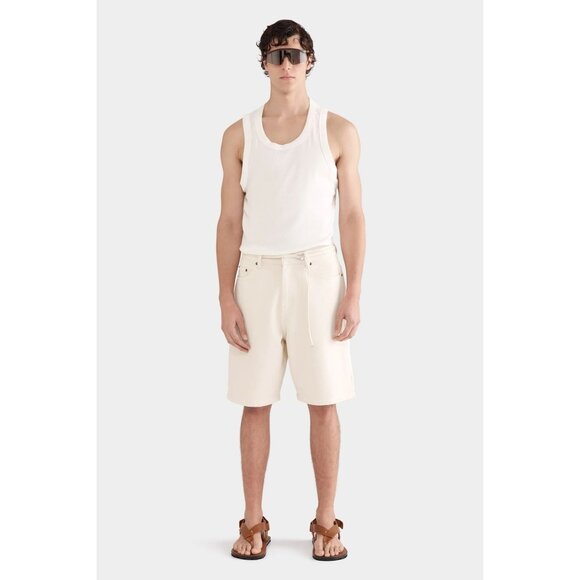 VENROY Denim Bermuda Short in Cream - Picture 2 of 4